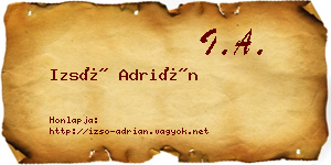 Izsó Adrián névjegykártya