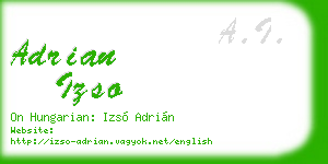 adrian izso business card